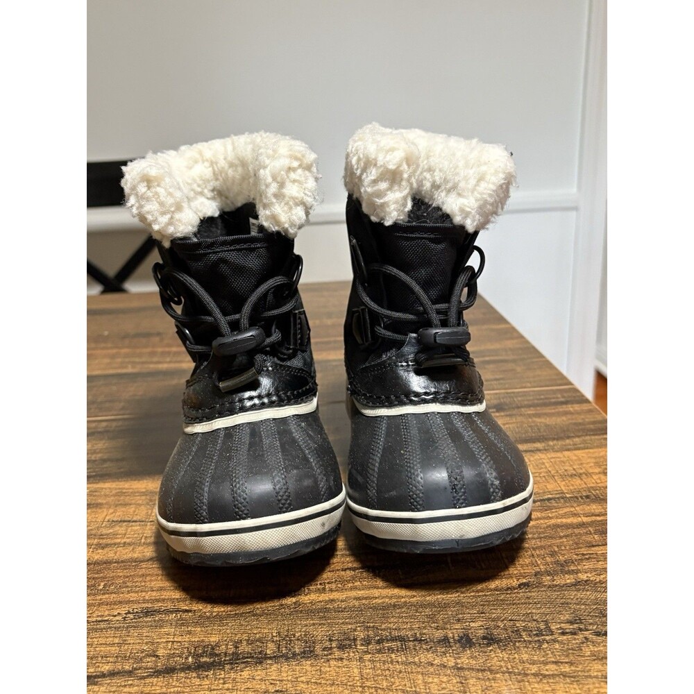 Sorel Toddler Snow Commander Winter Boots Black Waterproof Size 10 Kids C10 - Picture 3 of 7